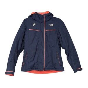 The North Face Inlux Insulated Hyvent Hooded Jacket Medium Blue Fleece Lined